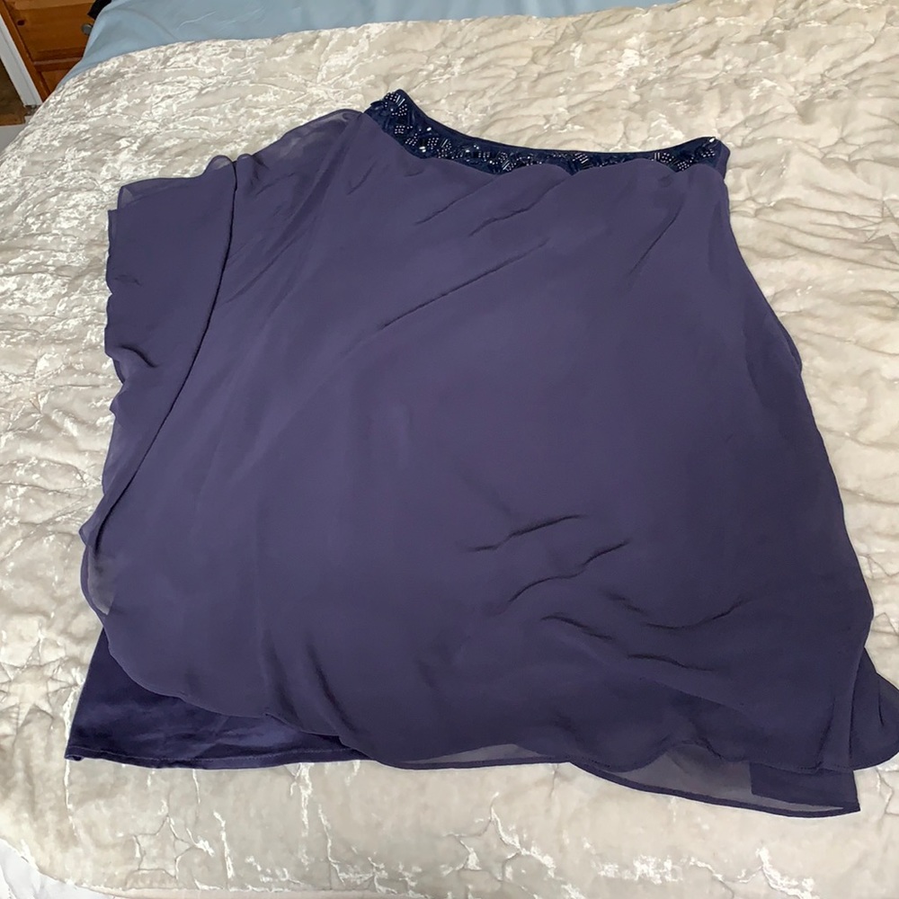 BCBG one shoulder draped cocktail dress - Picture 3 of 6